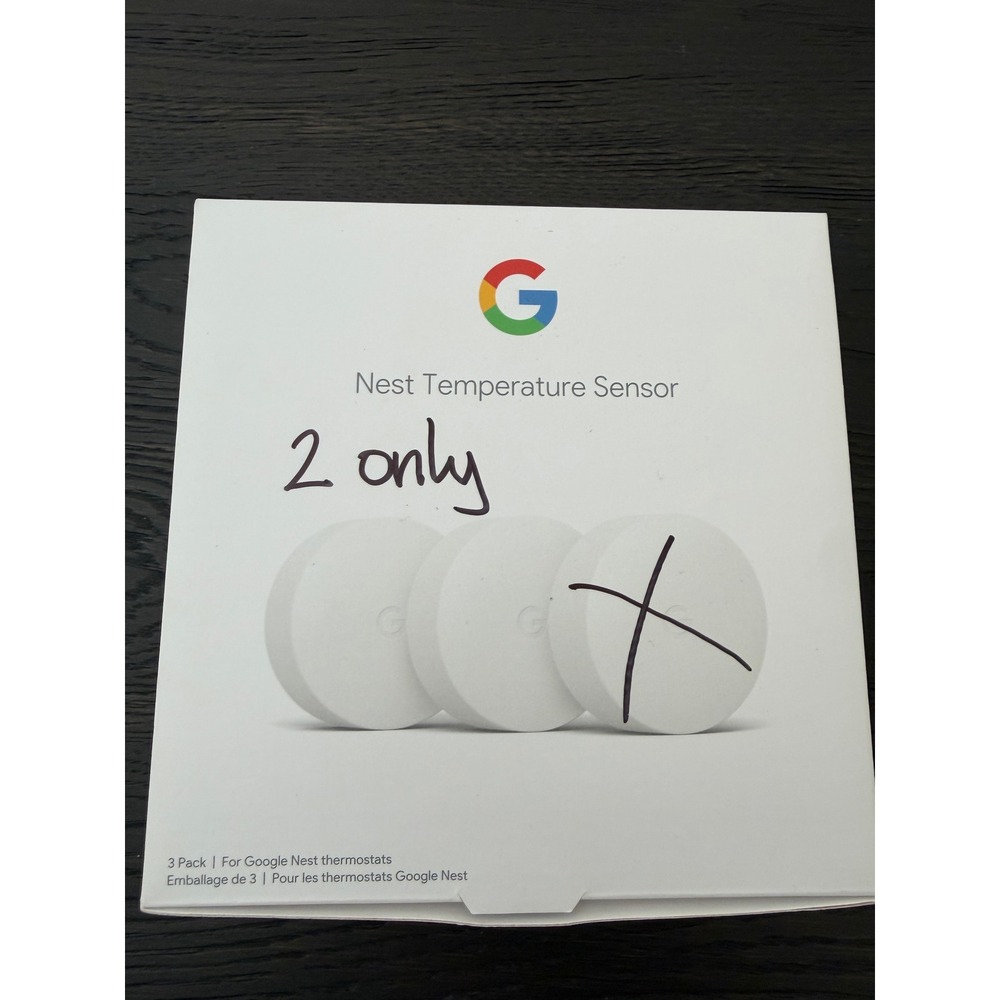 Google Nest Temperature Sensor White 2-Pack for Nest Thermostats